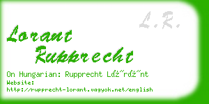 lorant rupprecht business card